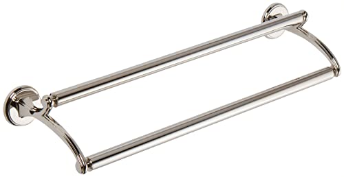 Ginger Double Towel Bar (32-inch) Solid Brass Towels Racks for Bathroom, Polished Nickel - color: Polished Nickel, size: 32" Double Towel Bar