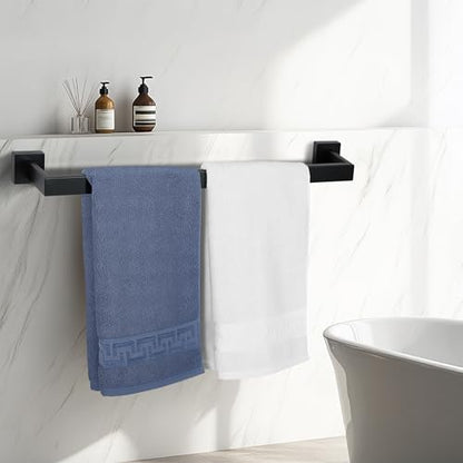 SEIDO 30 Inch Matte Black Towel Bar, Heavy Duty & Rust-Proof 304 Stainless Steel Bath Towel Holder, Modern Square Wall Mounted Towel Rack for Bathroom, Kitchen, RV - color: Matte Black, size: 30 Inch