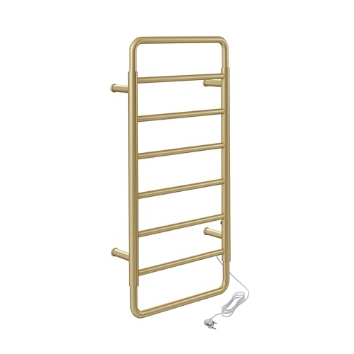 Swiss Madison Ivy 8-Bar Electric Towel Warmer Heated Towel Racks for Bathroom in Brushed Gold - color: Gold
