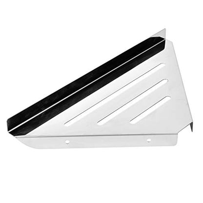 GOTOTOP Shower Corner Shelf, Stainless Steel Bathroom Corner Shelf Rack, Polished Hollow Wall Mounted 1 Tier Storage, 10kg Capacity for Home Bathroom Shower (Drilling) - size: Drilling