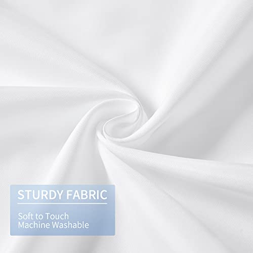 White Fabric Waterproof Shower Curtain or Liner, 36 x 72 | Fabric Shower Curtain Liner, Soft Cloth, Hotel Quality, Modern Style, Water-Resistant, Machine Washable - color: Fabric-white, size: 36"W x 72"L (Pack of 1)