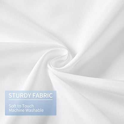 White Fabric Waterproof Shower Curtain or Liner, 36 x 72 | Fabric Shower Curtain Liner, Soft Cloth, Hotel Quality, Modern Style, Water-Resistant, Machine Washable - color: Fabric-white, size: 36"W x 72"L (Pack of 1)