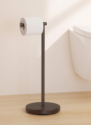 KES Bronze Toilet Paper Holder Stand, Heavy Base, 18/8 Stainless Steel | Freestanding Design, Anti-Slip Padded Base, 1-Minute No-Drill Assembly, Fits All Roll Sizes, Compact 8-Inch Base - color: Bronze, size: 20.2" H