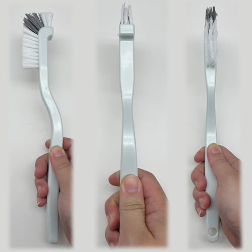 Kitchen Scrub Brush, Angle Cleaning Brush, Right Angle Scrub Brush for Sink Household Dish Pot Pan Edge Corners, Upgraded Stiff Brushes for Small Spaces Deep Cleaning with Stiff Bristles