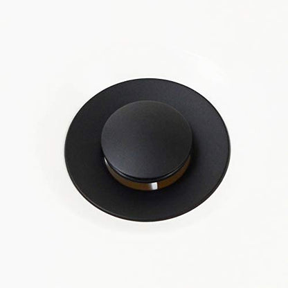 Purelux Bathroom Sink Drain Stopper Assembly with Lift Rod for Lavatory Faucet Vanity Sink, Matte Black Finish - color: Matte Black