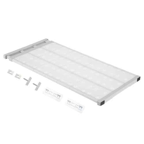 HARFINGTON Expandable Closet Tension Shelf 28.74" to 49.21" Adjustable Closet Organizer 2.5" x 13.78" Flower Pattern Storage Rack for Wardrobe Cupboard Kitchen Bedroom - size: 73cm to 125cm