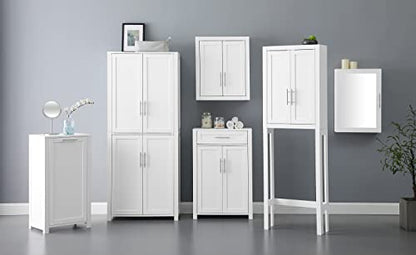 Crosley Furniture Savannah Wall Mounted Bathroom Storage Medicine Cabinet with Shelves, White - color: White, style: Wall Cabinet