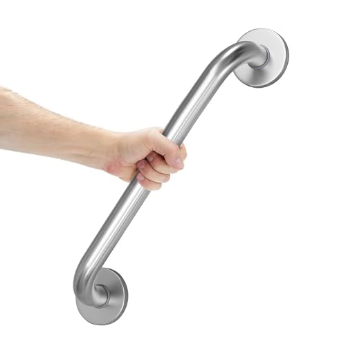 AmazerBath Grab Bars for Shower 18 Inches, Shower Grab Bars for Senior Anti Slip, Safety Grab Bars for Bathtubs and Showers Stainless Steel, Thickened Bar Holds 500LBS, 18" Lx1.25 D, Brushed Nickel - color: Brushed Nickel, size: 18"L x 1.25"D
