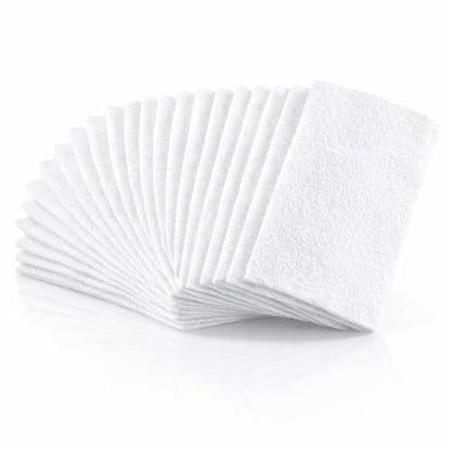Washcloth Bundle, 18-Pack Soft White Wash Cloths for Everyday Household Use, Lightweight Absorbent Cloths for Indoor Cleaning, Bath, and General Home Tasks