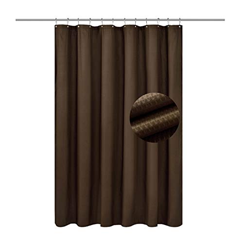 Barossa Design Soft Microfiber Fabric Shower Liner or Curtain, Hotel Quality, Machine Washable, Water Repellent, Chocolate Brown, 70 x 72 inches - color: Brown, size: 70"W x 72"L (Pack of 1)
