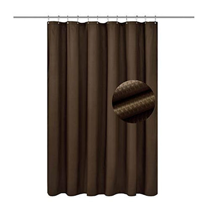 Barossa Design Soft Microfiber Fabric Shower Liner or Curtain, Hotel Quality, Machine Washable, Water Repellent, Chocolate Brown, 70 x 72 inches - color: Brown, size: 70"W x 72"L (Pack of 1)