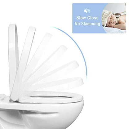 Modern Luxury White Square Toilet Seat Lid with Quick Release and 360 Adjustable Hinges, Easy Clean, Wit-03a Color Options - size: 03b