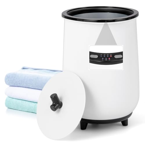 ERGOMASTER Towel Warmer Bucket, Heated Towel Warmer, Electric Towel Heater with Temperature Control and Timer, 23L Large Capacity Freestanding Hot Towel Warmer for Bathroom Spa Salon Hotel (Black) - color: Black