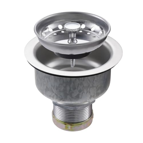 ZM Deep Locking Kitchen Sink Basket Strainer with Stopper, 3-1/2” - style: Deep Locking
