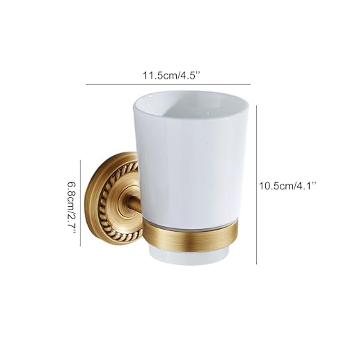 Antique Bronze Toothbrush Holder for Bathroom Tumble Holder Wall Mounted - color: Toothbrush Holder