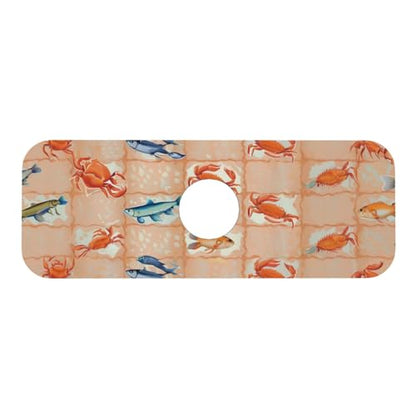On The Cape Coastal Summer Kitchen sink faucet pad, strong water absorption, anti slip, easy to clean, very suitable for splash and drip prevention, suitable for kitchens and bathrooms - color: On The Cape Coastal Summer