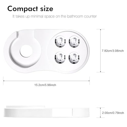 Toothbrush Head Covers & Toothbrush Holder for Oral B & iO series, transparent and white - color: White and Transparent