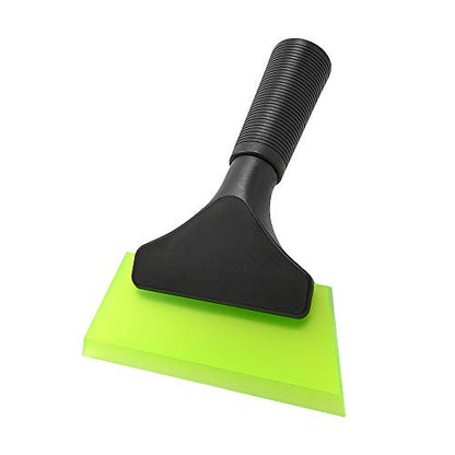 FOSHIO Small Squeegee with 5 Inch Dark Blue & Green Rubber Blade Mini Wiper Window Tinting Tools for Mirror Glass Window Cleaner with Non-Slip Handle, 2 Pack - color: With Green & Blue