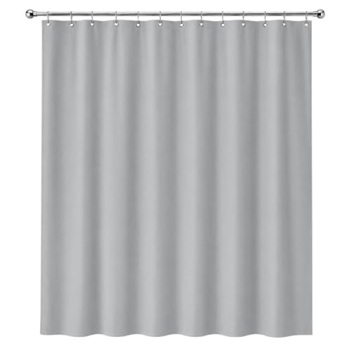 Dependable Industries inc. Essentials Premium 6 Guage PEVA Shower Curtain Liner - PVC Free Magnetized Bottom Odorless with Rustproof Grommets (Silver) - color: Silver