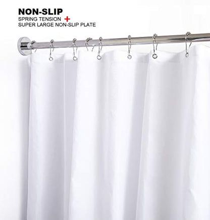 Shower Curtain Rod 43-73 Inches, Rustproof and Non-Slip Spring Tension Rod for Window or Bathroom, Polished 304 Stainless Steel - color: Stainless