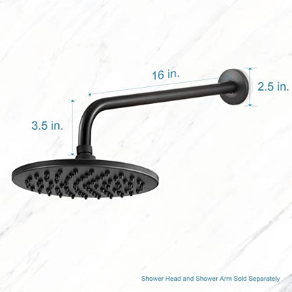 OFFO Shower Arm with Flange, 16 in Oil Rubbed Bronze Wall Mount Replacement Angle Shower Head Arm Wall-Mounted For Fixed Shower Head & Handheld Showerhead - color: Oil Rubbed Bronze, style: 16 in