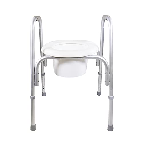 PCP Raised Toilet Seat and Safety Frame, Pre-Assembled Tool Free, Secure Adjustable Height, Made in USA, Regular - size: Regular