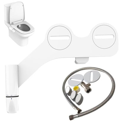 Sitz Bath for Toilet, Bidet Attachment for Toilet, Toilet Bidet Attachment, Bidet Sprayer with Dual Nozzle, Bidet Spray Adjustable Pressure for Feminine/Posterior Wash