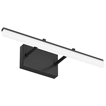 Aipsun 19.7 inch Modern Black Vanity Light Adjustable LED Bathroom Light Fixture Over Mirror Rotatable Vanity Lighting 5500K - color: Black, size: 19.7 in