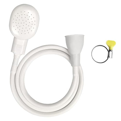 Soerreo Sink Spray Rubber Hose, Portable Rubber Hose Nozzle, Shampoo Sprayer, Easy to Use, Suitable for People or Pets - size: 0.017-0.023 m