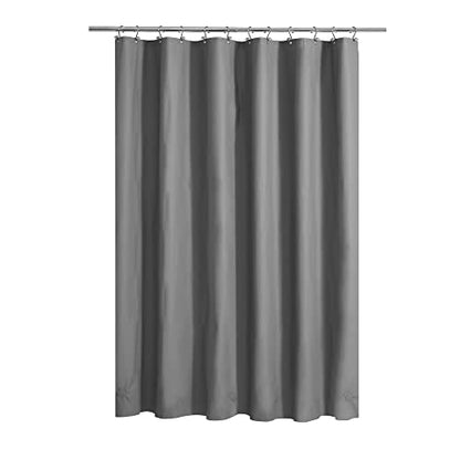 Barossa Design Gray Shower Curtain Liner Standard Size, Dark Gray | Premium PEVA, BPA & PVC Free, No Chemical Smell, Metal Grommets, Lightweight Shower Curtain with 3 Magnets for Bathroom - color: Grey, size: 72"W x 72"L (Pack of 1)