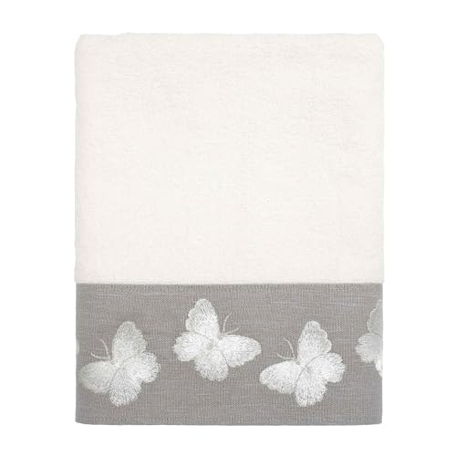 Avanti Linens - 3pc Towel Set, Soft & Absorbent Cotton Towels (Yara Collection, White) - color: Yara White, size: 3 Pack Towels