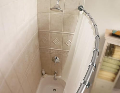 Moen CSR2145BN 5-Foot Curved Shower Rod, Brushed Nickel - color: Brushed Nickel