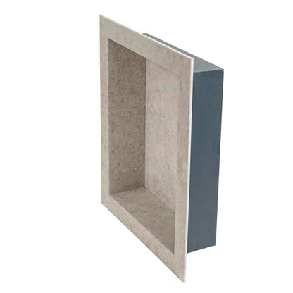Palisade 17.5 in x 15.5 in Vinyl Shower Niche Rain Cloud | Waterproof Shower Insert - color: Rain Cloud