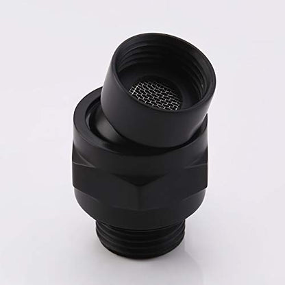 KES Shower Head Swivel Ball Joint Shower Connector Adapter Brass Adjustable | Shower Arm Extension Universal Component Matt Black, PSB101-BK - color: Matte Black
