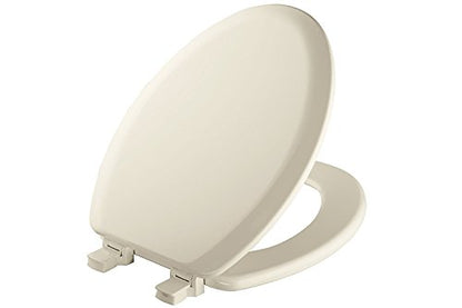 Mayfair Cameron Biscuit Toilet Seat, Non Slip Heavy Duty Wood, Easy Clean, Made in USA, Elongated - color: Biscuit, size: Elongated