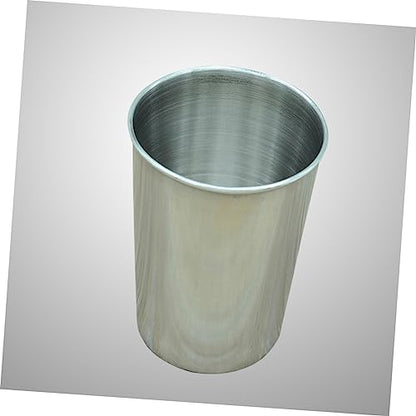 VALICLUD 2pcs Stainless Steel Cups Bathroom Toothbrush Tumbler Beverage Cup Silver Versatile Drinkware for Water Juice More Easy to Clean - size: 6X6cm