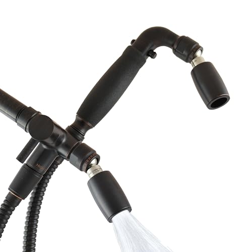 High Sierra® Lead-Free Metal 3-way Combo Shower Kit. Built in Diverter Valve Effortlessly Diverts Flow from the Fixed Shower Head to the Handheld and back - Ultra Low Flow 1.25 GPM-Oil Rubbed Bronze - color: Oil Rubbed Bronze, size: 1.25 GPM
