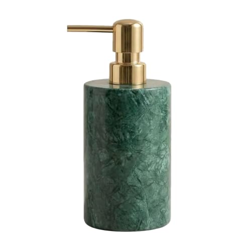 Marble Soap Dispenser, Hand Soap Dispenser for Bathroom Kitchen Countertop - Lotion and Liquid Soap Dispenser (1, Green) - color: Green