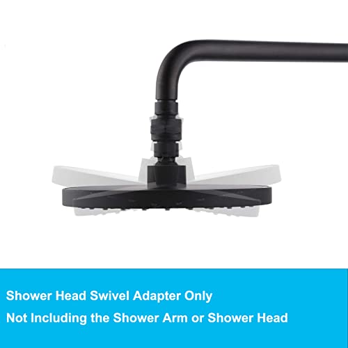 Brass Shower Ball Joint Connector, Biveah Black Shower Arm Swivel Adapter for Shower Head, KSB010B - color: Black
