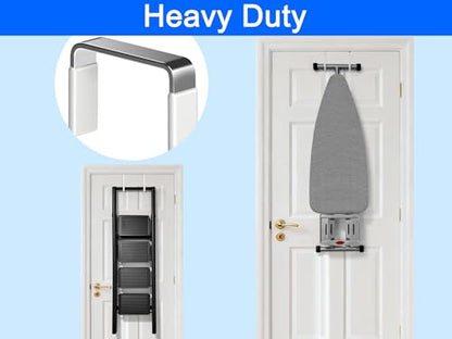Single Over Door Steel Hooks 10 Pack Fit 1-3/8" Door 5.5" White | Plastic Coated Rubber Feel Towel Rack Robe Coat Shoe Wreath Hanger No Damage No Scratch for Bathroom Heavy Duty Thin Top