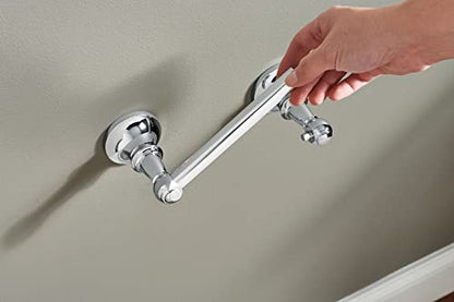 Moen Vale Chrome Double Post Pivoting Toilet Paper Holder, Wall Mounted Toilet Tissue Holder DN4408CH