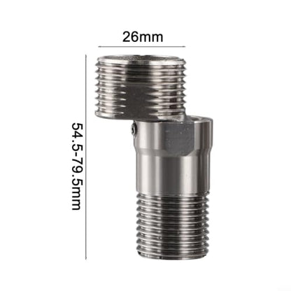 Shower Head Swivel Ball Adapter, Swivel Head Connector, Shower Angle Conversion Component, Fits Fixed, Hand Held & Rain Shower Heads(2PCS) - size: 2PCS