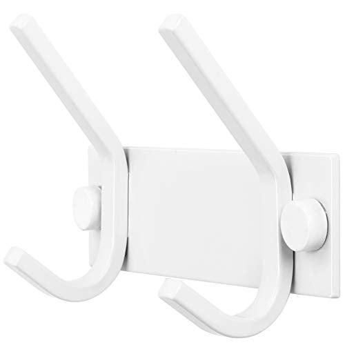 WEBI Coat Rack Wall Mount,Coat Hooks Wall Mounted,Wall Coat Hanger,Hook Rack,2 Hooks for Hanging Coats,Jackets,Clothes,White - size: 2 Hooks