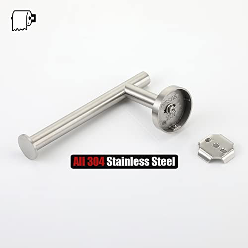 JQK Toilet Paper Holder, 5 Inch 304 Stainless Steel Thick 0.8mm Tissue Paper Dispenser for Bathroom, Hold Mega Rolls, Brushed Nickel Wall Mount, 2 Pack, TPH120-BN-P2 - color: Brushed, size: Knob(2 Pack)