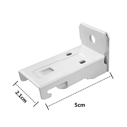 TOKPLNU Wall Mount Brackets for Flexible Curtain Track, Bendable Curved Curtain Rail Wall Mounting Hardware, White 10 Pack - color: White, size: 10Pcs Wall Mount Bracket