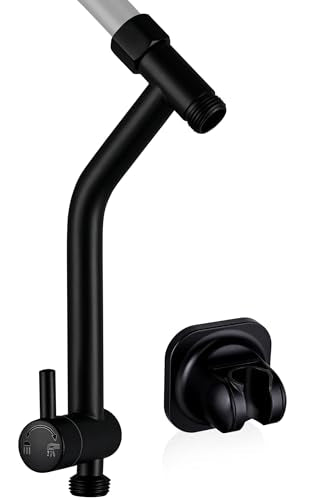 G-Promise 6.1 Inch Low-level Shower Diverter with Holder (Matte Black) | All Metal Construction, 3 Spray Settings, 6.1 Inch Low Diverter, Dual Mount Shower Holder, Standard Thread Connection - color: Matte Black, size: 3-Settings