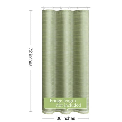 Small Stall Boho Farmhouse Shower Curtain with Tassel, Linen Bohemian French Country Chic Bathroom Shower Curtain Set, Modern Striped Textured Shower Curtain 36x72 - Olive Green - color: Olive Green, size: 36"W x 72"L (Pack of 1)