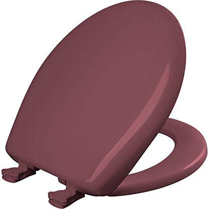 Bemis Classic Colors Slow Close Toilet Seat, Easy Clean Hinges and Durable Plastic Seat, Made in USA, Round, Raspberry - color: Raspberry, size: Round