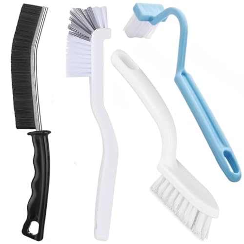 Grout Tile Brush, Under Rim Toilet Brush, Crevice Cleaning Brush Gap Cleaner Tool for Bathroom/Shower/Kitchen/Window Groove Corner Rim Cleaning