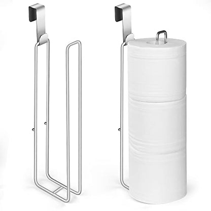 Bathroom Toilet Paper Roll Holder for 3 Roll Tissue（2 Pcs） | , Brushed Nickel,Over The Tank Toilet Paper Holder,Self Adhesive Toilet Paper Holder Storage Wall Mount,Stainless Steel - color: B:hold 3 Rolls Tissue(2pcs)